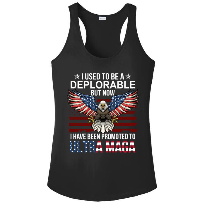 I Used To Be A Deplorable But Now I Have Been Promoted To UltraMAGA Ladies PosiCharge Competitor Racerback Tank