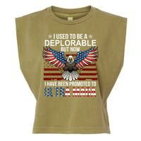 I Used To Be A Deplorable But Now I Have Been Promoted To UltraMAGA Garment-Dyed Women's Muscle Tee