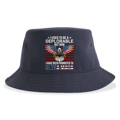 I Used To Be A Deplorable But Now I Have Been Promoted To UltraMAGA Sustainable Bucket Hat
