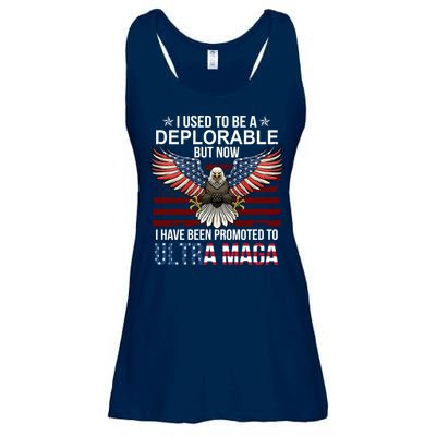 I Used To Be A Deplorable But Now I Have Been Promoted To UltraMAGA Ladies Essential Flowy Tank