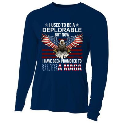 I Used To Be A Deplorable But Now I Have Been Promoted To UltraMAGA Cooling Performance Long Sleeve Crew