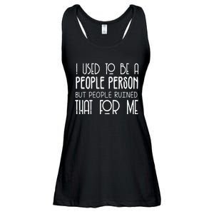 I Used To Be A People Person Ladies Essential Flowy Tank