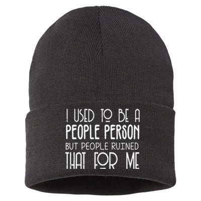 I Used To Be A People Person Sustainable Knit Beanie