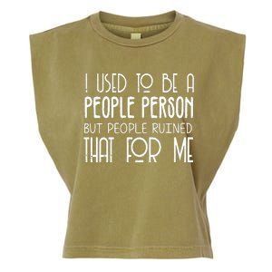 I Used To Be A People Person Garment-Dyed Women's Muscle Tee