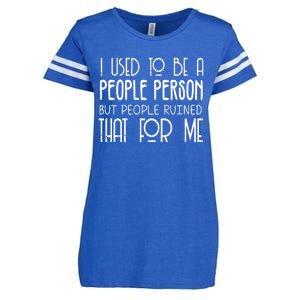 I Used To Be A People Person Enza Ladies Jersey Football T-Shirt