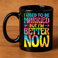 I Used To Be Married But Im Better Now Break up Divorced 11oz C Handle Ceramic Mug
