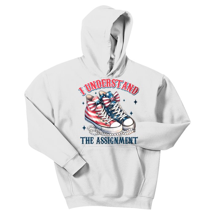 I Understand The Assignment Chucks And Pearls Election 2024 Kids Hoodie