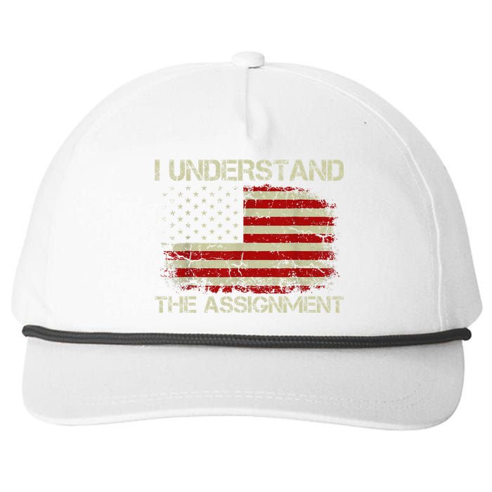 I Understand The Assignment Snapback Five-Panel Rope Hat