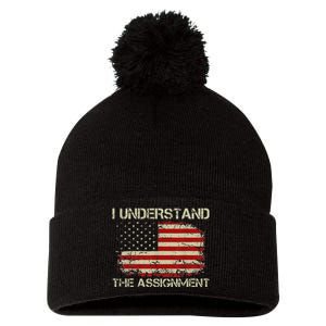 I Understand The Assignment Pom Pom 12in Knit Beanie