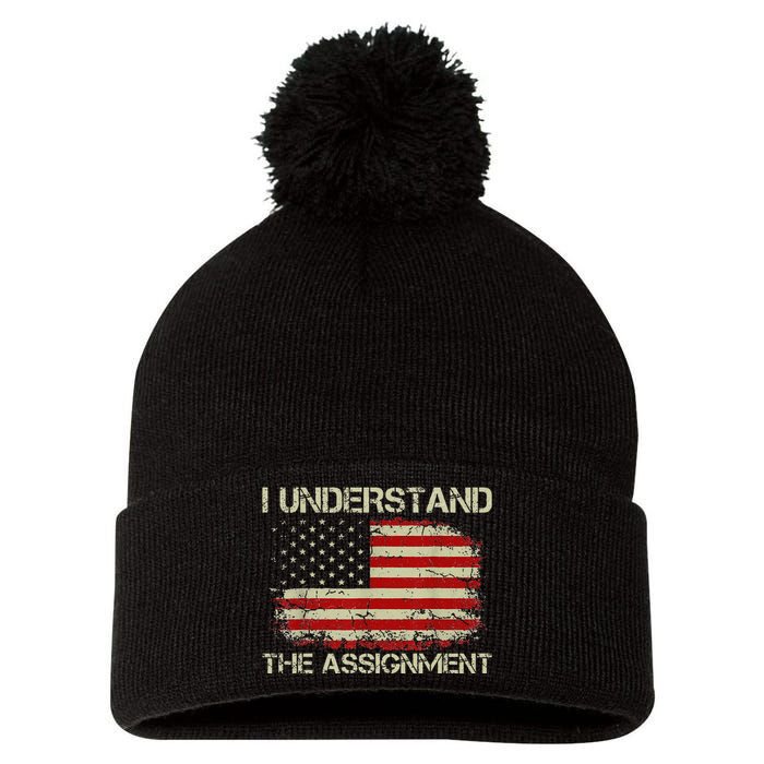 I Understand The Assignment Pom Pom 12in Knit Beanie