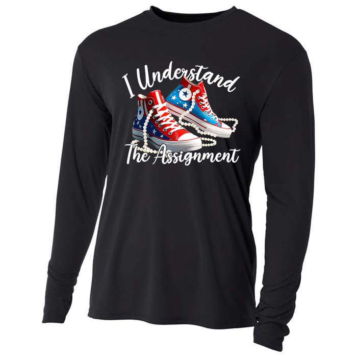 I Understand The Assignment Chucks And Pearls Election 2024 Cooling Performance Long Sleeve Crew