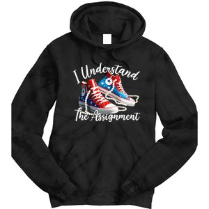 I Understand The Assignment Chucks And Pearls Election 2024 Tie Dye Hoodie