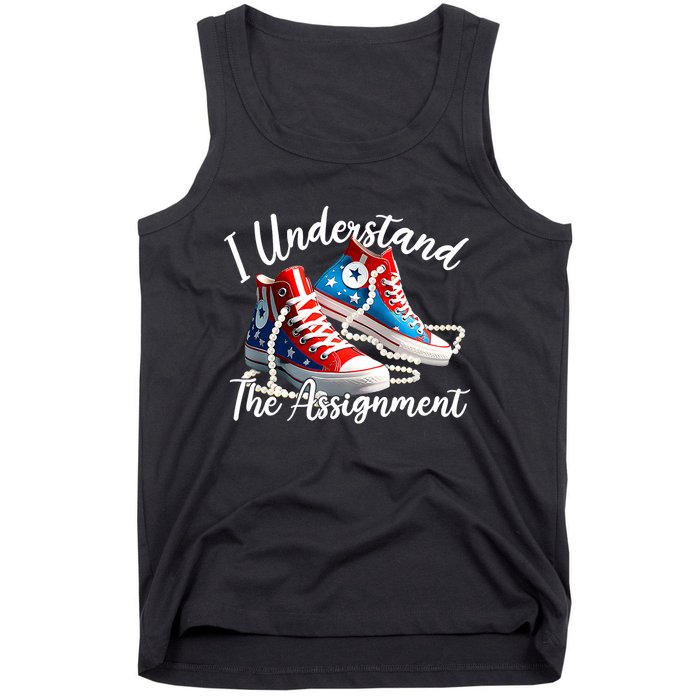 I Understand The Assignment Chucks And Pearls Election 2024 Tank Top