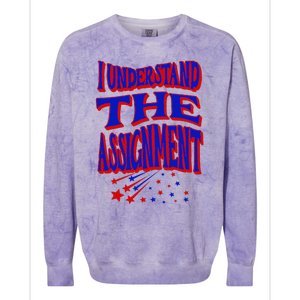 I Understand The Assignment Vote Kamala Harris 2024 Colorblast Crewneck Sweatshirt