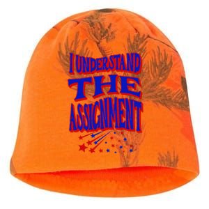 I Understand The Assignment Vote Kamala Harris 2024 Kati - Camo Knit Beanie