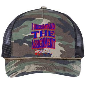 I Understand The Assignment Vote Kamala Harris 2024 Retro Rope Trucker Hat Cap