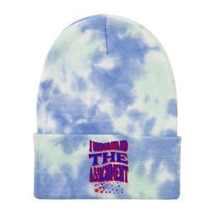 I Understand The Assignment Vote Kamala Harris 2024 Tie Dye 12in Knit Beanie