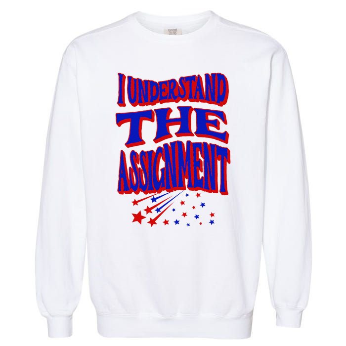 I Understand The Assignment Vote Kamala Harris 2024 Garment-Dyed Sweatshirt