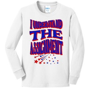 I Understand The Assignment Vote Kamala Harris 2024 Kids Long Sleeve Shirt