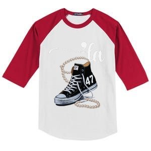 I Understand The Assignment Chucks And Pearls Election 2024 Kids Colorblock Raglan Jersey