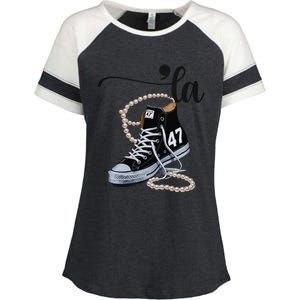 I Understand The Assignment Chucks And Pearls Election 2024 Enza Ladies Jersey Colorblock Tee