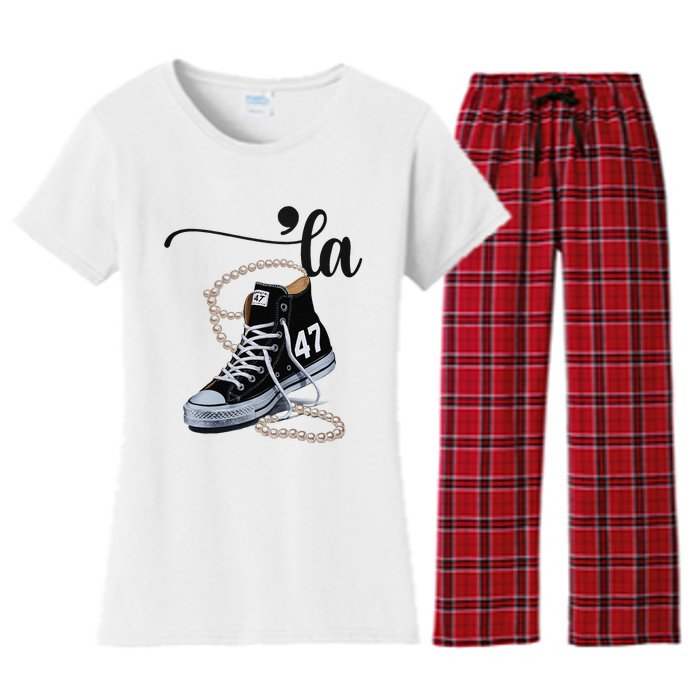 I Understand The Assignment Chucks And Pearls Election 2024 Women's Flannel Pajama Set