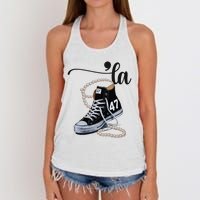 I Understand The Assignment Chucks And Pearls Election 2024 Women's Knotted Racerback Tank