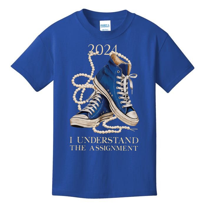 I Understand The Assignment Kamala Vote Blue Election 2024 Kids T-Shirt