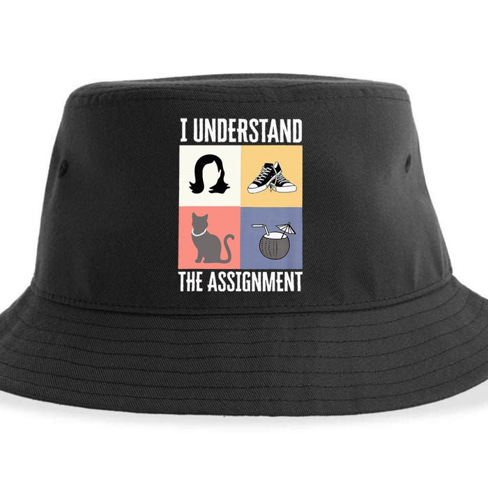 I Understand The Assignment Chucks And Pearls Election 2024 Sustainable Bucket Hat