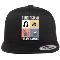 I Understand The Assignment Chucks And Pearls Election 2024 Flat Bill Trucker Hat