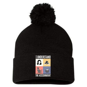 I Understand The Assignment Chucks And Pearls Election 2024 Pom Pom 12in Knit Beanie