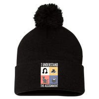 I Understand The Assignment Chucks And Pearls Election 2024 Pom Pom 12in Knit Beanie