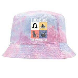 I Understand The Assignment Chucks And Pearls Election 2024 Tie-Dyed Bucket Hat