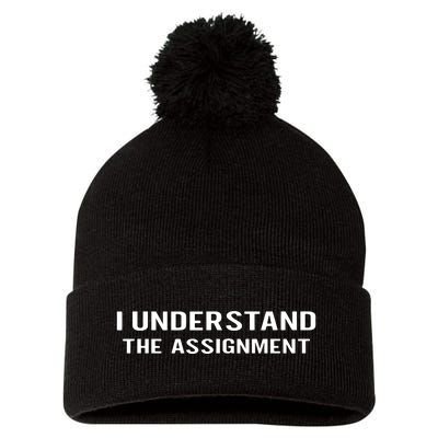 I Understand The Assignment Pom Pom 12in Knit Beanie