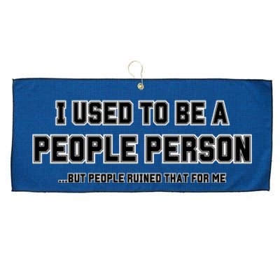 I Used To Be A People Person Large Microfiber Waffle Golf Towel