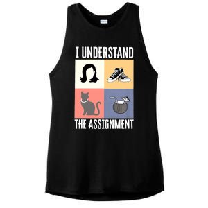 I Understand The Assignment Chucks And Pearls Election 2024 Ladies PosiCharge Tri-Blend Wicking Tank