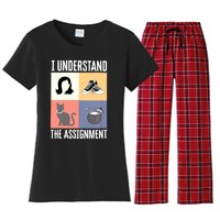 I Understand The Assignment Chucks And Pearls Election 2024 Women's Flannel Pajama Set