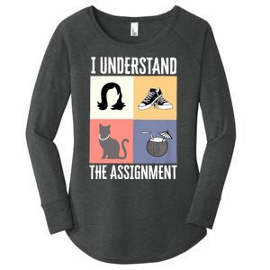 I Understand The Assignment Chucks And Pearls Election 2024 Women's Perfect Tri Tunic Long Sleeve Shirt