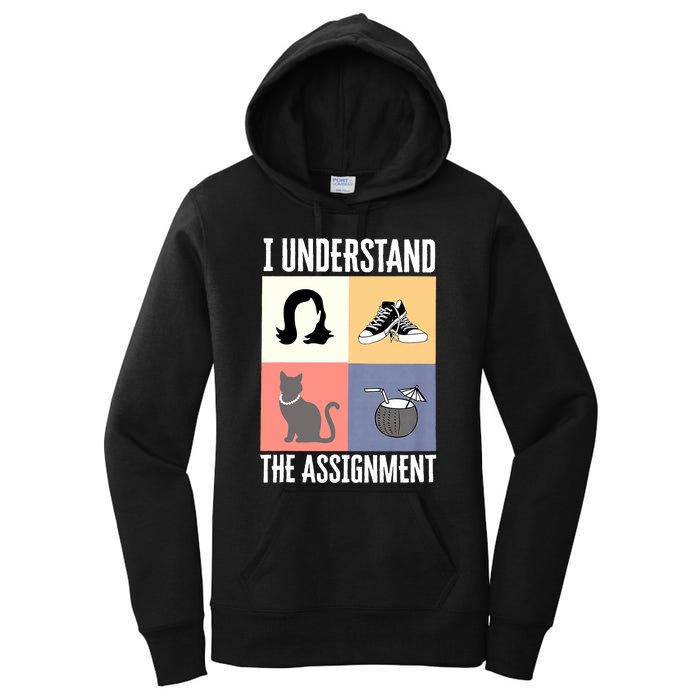 I Understand The Assignment Chucks And Pearls Election 2024 Women's Pullover Hoodie