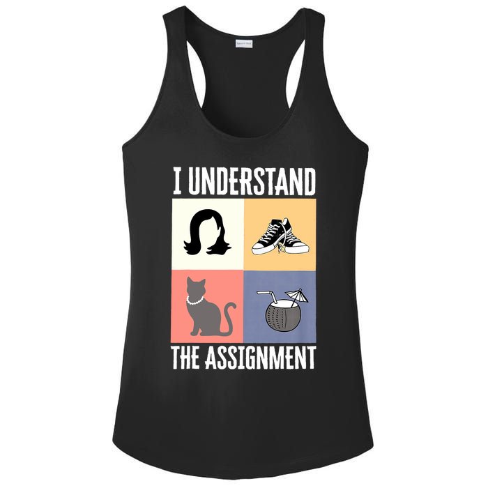 I Understand The Assignment Chucks And Pearls Election 2024 Ladies PosiCharge Competitor Racerback Tank