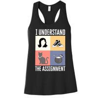 I Understand The Assignment Chucks And Pearls Election 2024 Women's Racerback Tank