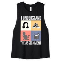 I Understand The Assignment Chucks And Pearls Election 2024 Women's Racerback Cropped Tank