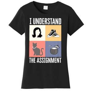 I Understand The Assignment Chucks And Pearls Election 2024 Women's T-Shirt