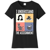 I Understand The Assignment Chucks And Pearls Election 2024 Women's T-Shirt