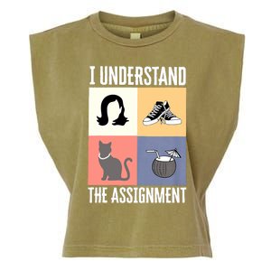 I Understand The Assignment Chucks And Pearls Election 2024 Garment-Dyed Women's Muscle Tee