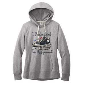 I Understand The Assignment Chucks And Pearls Election 2024 Women's Fleece Hoodie