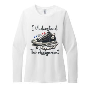 I Understand The Assignment Chucks And Pearls Election 2024 Womens CVC Long Sleeve Shirt