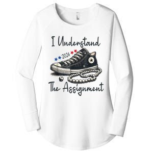 I Understand The Assignment Chucks And Pearls Election 2024 Women's Perfect Tri Tunic Long Sleeve Shirt