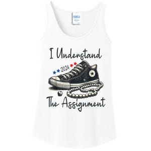 I Understand The Assignment Chucks And Pearls Election 2024 Ladies Essential Tank