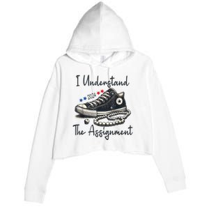 I Understand The Assignment Chucks And Pearls Election 2024 Crop Fleece Hoodie